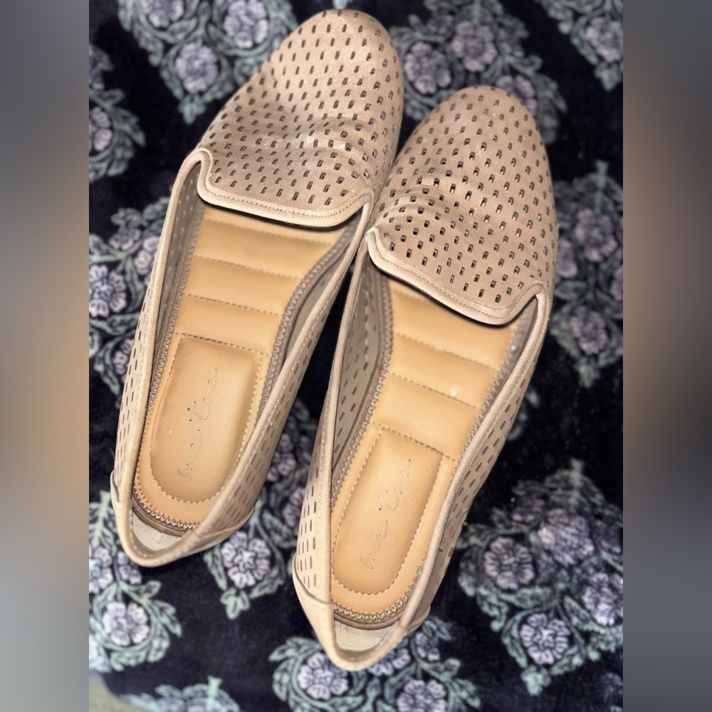 Me Too Tan Perforated Loafers